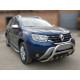 Кенгурятник без напису WT003 (нерж.) для Renault Duster 2018-2024 рр