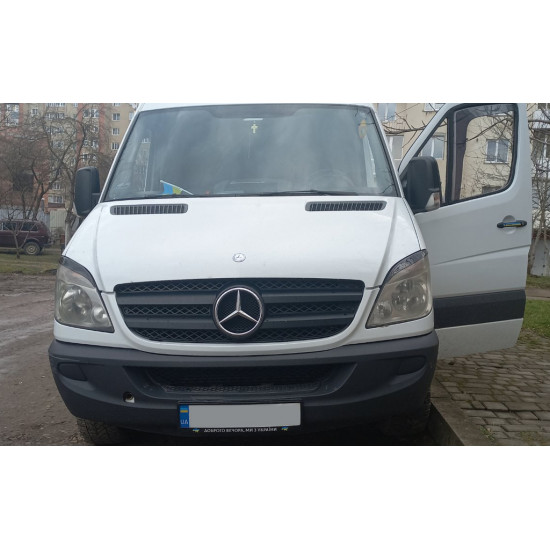 Вії Прямі (чорні, ABS, 2006-2013) чорний глянець для Mercedes Sprinter W906 рр