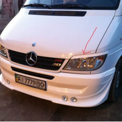 Війки (ABS, чорні) Чорний мат для Mercedes Sprinter W901-905 1995-2006 рр