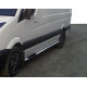 Бічні труби (2 шт., нерж.) d60, Long-ExtraLong для Mercedes Sprinter W907/W910 2018-2024 рр