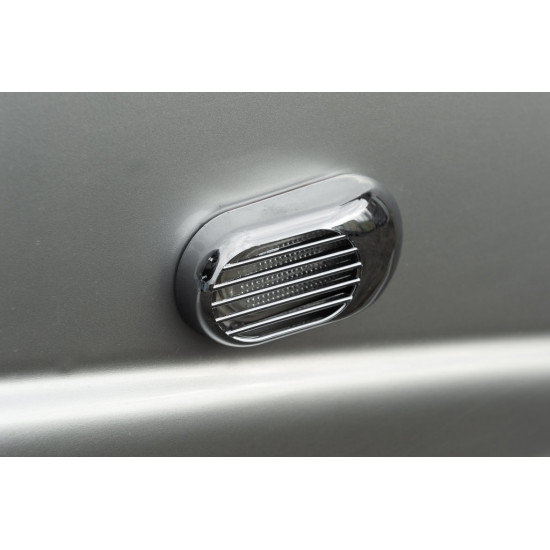 Решітка на повторювач `Овал` (2 шт, ABS) для Mercedes C-class W202 1993-2001 рр Решітка на повторювач `Овал` (2 шт, ABS) для Mercedes C-class W202 1993-2001 рр