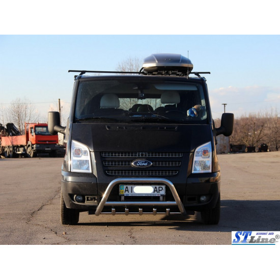 Кенгурятник WT003 (2006-2014, нерж.) для Ford Transit рр