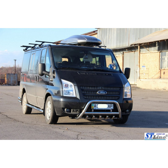 Кенгурятник WT003 (2006-2014, нерж.) для Ford Transit рр