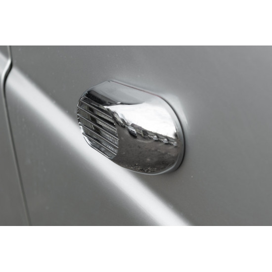 Решітка на повторювач `Овал` (2 шт, ABS) для Nissan Primera P12 2003-2024 рр Решітка на повторювач `Овал` (2 шт, ABS) для Nissan Primera P12 2003-2024 рр
