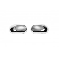 Решітка на повторювач `Овал` (2 шт, ABS) для Seat Toledo 2005-2012 рр