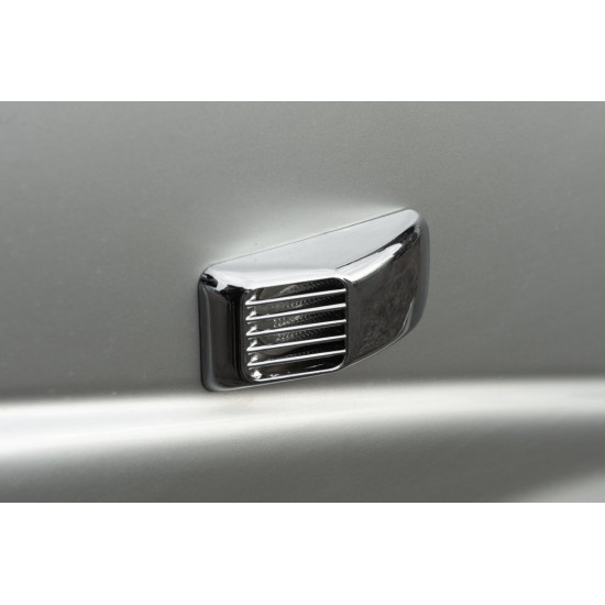 Решітка на повторювач `Прямокутник` (2 шт, ABS) для Nissan Primera P12 2003-2024 рр Решітка на повторювач `Прямокутник` (2 шт, ABS) для Nissan Primera P12 2003-2024 рр