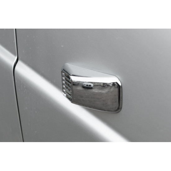 Решітка на повторювач `Прямокутник` (2 шт, ABS) для Nissan Primera P12 2003-2024 рр Решітка на повторювач `Прямокутник` (2 шт, ABS) для Nissan Primera P12 2003-2024 рр