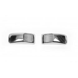 Решітка на повторювач `Прямокутник` (2 шт, ABS) для Volkswagen Polo 2001-2009 рр
