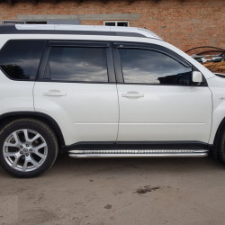 Бокові пороги Premium (2 шт., нерж.) Ø60 для Nissan X-trail T31 2007-2014рр