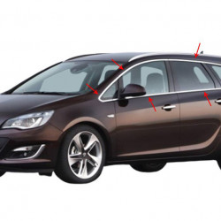 Повна окантовка стекол (Sport Tourer, 12 шт, нерж) для Opel Astra J 2010-2024 рр