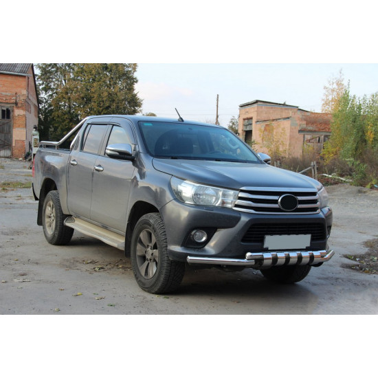 Передній захист F3-34 (нерж.) для Toyota Hilux 2015-2024 рр