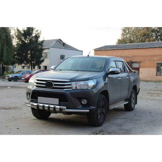 Передній захист F3-34 (нерж.) для Toyota Hilux 2015-2024 рр