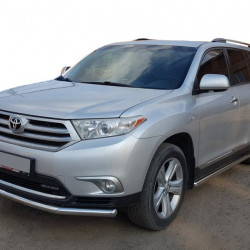 Передній захист ST014 (нерж.) d60/42 для Toyota Highlander 2008-2013 рр