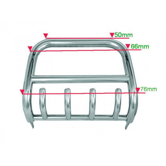 Кенгурятник QT006 (нерж.) для Toyota Land Cruiser Prado 120