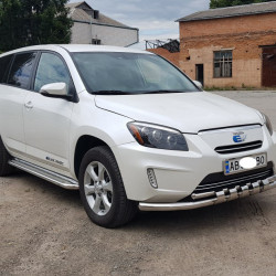 Бокові пороги Premium (2 шт., нерж) 60 мм для Toyota Rav 4 2006-2013 років