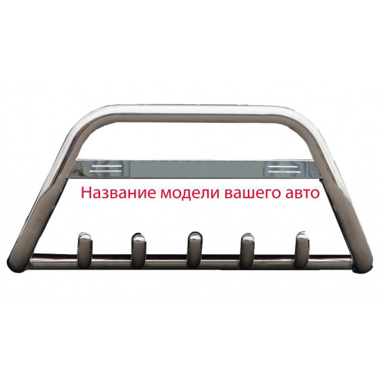 Кенгурятник WT004 (нерж) для Renault Kangoo 1998-2008 рр Кенгурятник WT004 (нерж) для Renault Kangoo 1998-2008 рр