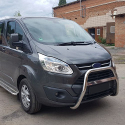 Кенгурятник WT006 (нерж) для Ford Custom 2013-2022 рр