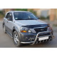 Кенгурятник з вусами WT003 (нерж.) для Kia Sorento 2002-2009 рр