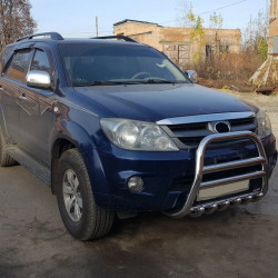 Кенгурятник F12-11 (нерж) для Toyota Fortuner 2006-2015 рр