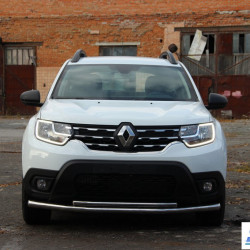 Передній захист F3-10 (нерж.) для Renault Duster 2018-2024 рр