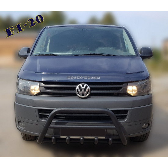 Кенгурятник WT003 Black (нерж) для Volkswagen T5 2010-2015 рр