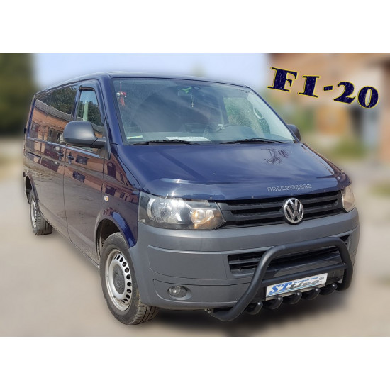 Кенгурятник WT003 Black (нерж) для Volkswagen T5 2010-2015 рр