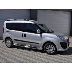 Бічні труби (2 шт., нерж.) 70мм, Максі база для Fiat Doblo II 2010-2022 рр