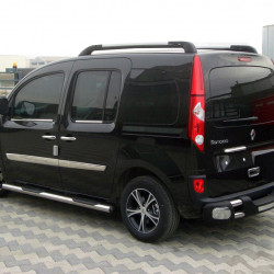 Бічні труби BB002 (2 шт., нерж.) 60 мм, коротка база для Renault Kangoo 2008-2020 рр