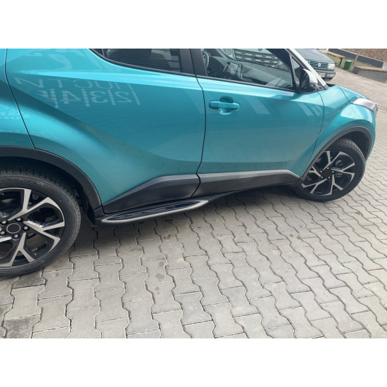 Бокові пороги Оригінал V2 (2 шт., алюм.) для Toyota C-HR