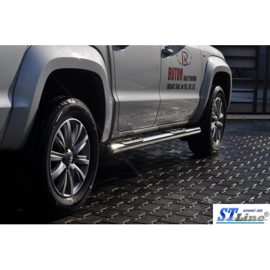 Бічні труби (2 шт., нерж) 60мм для Volkswagen Amarok 2010-2022 рр