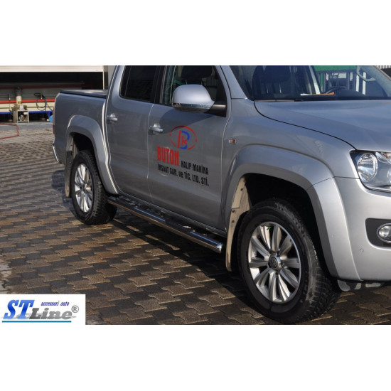 Бічні труби (2 шт., нерж) 60мм для Volkswagen Amarok 2010-2022 рр