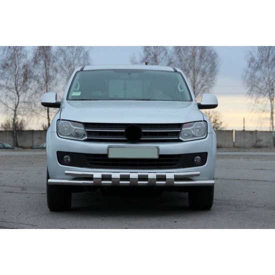 Передній захист F3-08.7 (нерж) для Volkswagen Amarok 2010-2022 рр