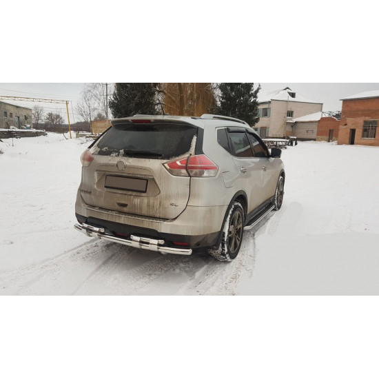 Задній захист NSXT.13.6.B1-08 (2 шт., нерж) для Nissan X-trail T32 / Rogue 2014-2021 рр