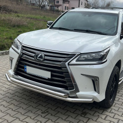 Передній захист ST014 (2015-2024, нерж) для Lexus LX570/450d