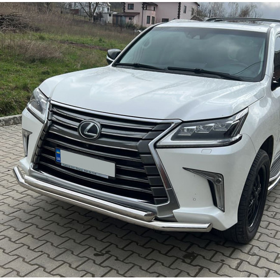 Передній захист ST014 (2015-2024, нерж) для Lexus LX570/450d