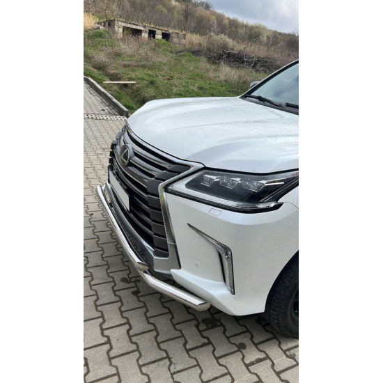 Передній захист ST014 (2015-2024, нерж) для Lexus LX570/450d