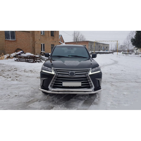 Передній захист ST014 (2015-2024, нерж) для Lexus LX570/450d