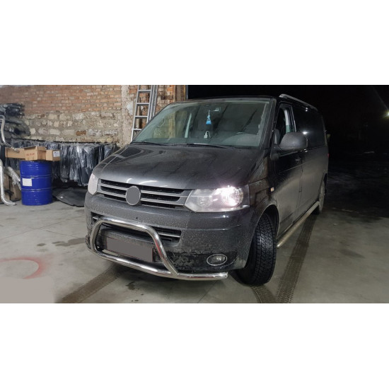 Кенгурятник WT006ST (нерж) для Volkswagen T5 2010-2015 рр