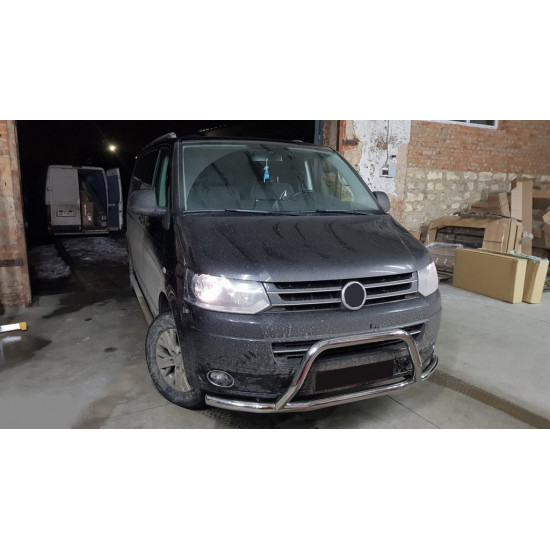 Кенгурятник WT006ST (нерж) для Volkswagen T5 2010-2015 рр