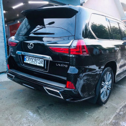 Накладка на торець заднього бампера (2016-2024, 2 шт) для Lexus LX570/450d