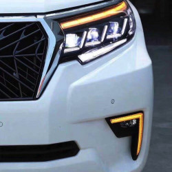 Передня оптика Lexus-design-3-LED (2017-2024, 2 шт) для Toyota Land Cruiser Prado 150