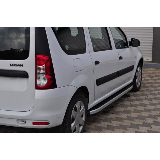 Бокові пороги Fullmond (2 шт., алюм.) для Dacia Logan MCV 2004-2014 рр