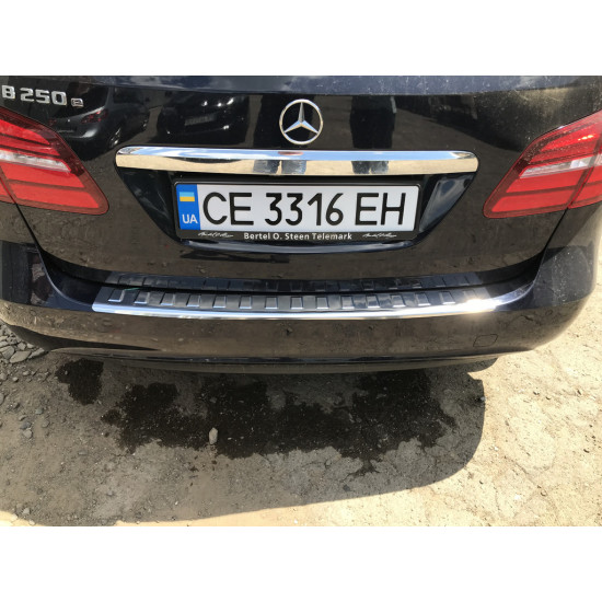 Накладка на задній бампер Carmos (нерж) для Mercedes B-class W246 2011-2018рр