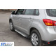 Бокові пороги Allmond Grey (2 шт., алюм.) для Mitsubishi ASX 2010-2023 рр