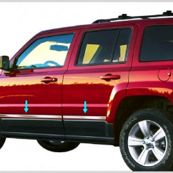 Молдинг дверей (нерж) для Jeep Cherokee/Liberty 2007-2013рр