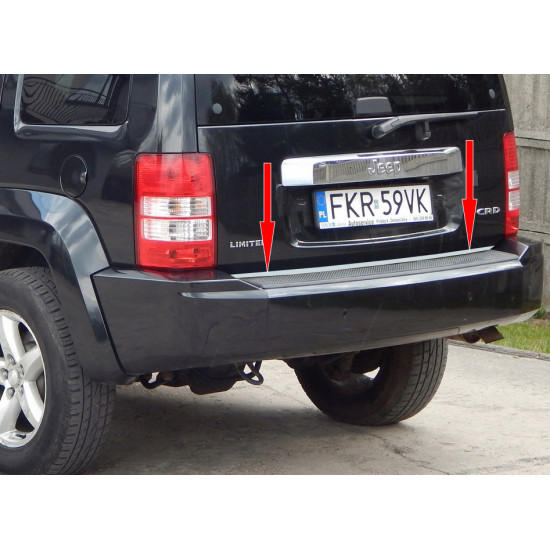 Кромка багажника (нерж.) для Jeep Cherokee/Liberty 2007-2013рр