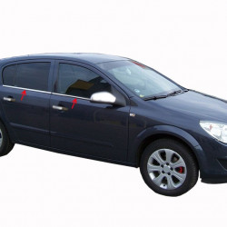 Зовнішня окантовка стекол (нерж) SW, Carmos - Турецька сталь для Opel Astra H 2004-2013рр