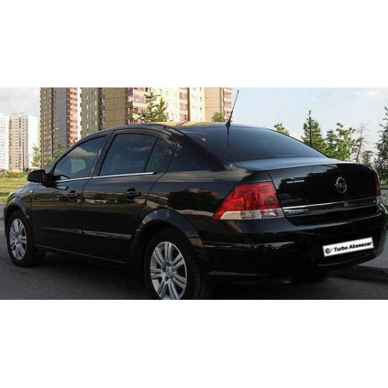 Зовнішня окантовка стекол (нерж) SW, Carmos - Турецька сталь для Opel Astra H 2004-2013рр