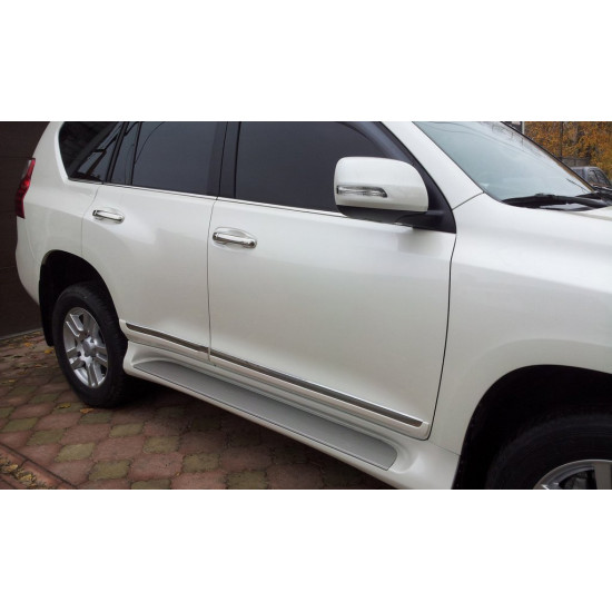 Молдинг дверей (дизайн 2013-2017) Чорний колір для Toyota Land Cruiser Prado 150