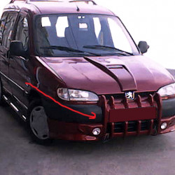 Накладка на передній бампер Ікла (під фарбування) для Citroen Berlingo 1996-2008 рр